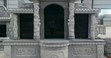 固原 芝麻灰高档墓碑，土墓，可定制