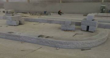 固原 芝麻白整石坐凳（光面+自然面）