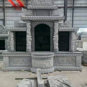 固原 芝麻灰高档墓碑，土墓，可定制