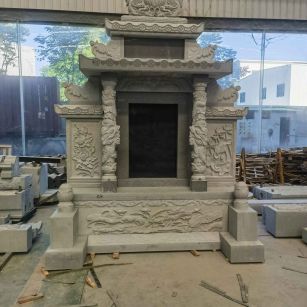 固原 芝麻灰高档墓碑、土墓，一套也支持定做