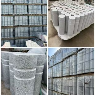 固原 芝麻白花岗岩挡车柱、隔离柱多少钱