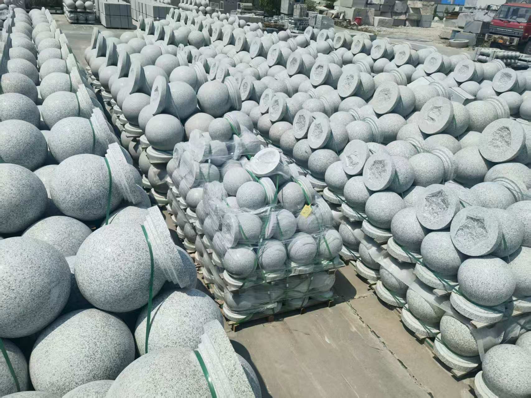 固原 花岗岩实心圆球，石球，挡车球，挡车石，车止石，路障石。