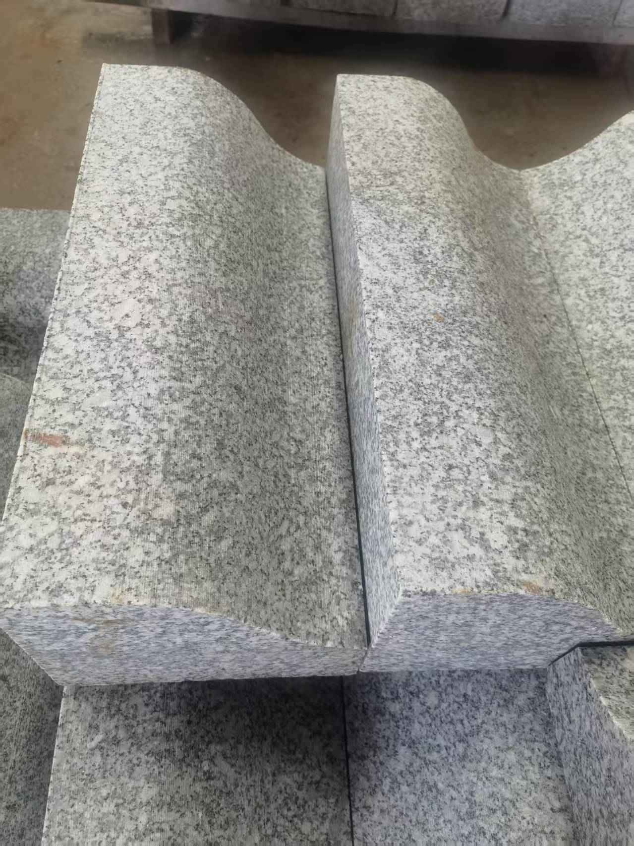 固原芙蓉白S型拉丝面路沿石