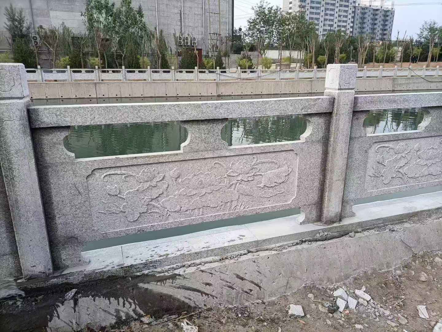 固原 芙蓉白大花桥梁、河道,石材栏杆、围栏、护栏